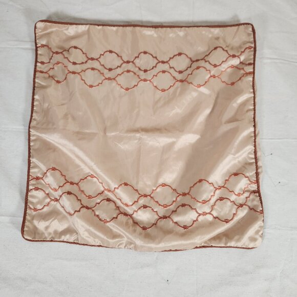 Martha Stewart Collection Euro Sham 24x24 Embroidered Trellis Like Pattern - Picture 1 of 12